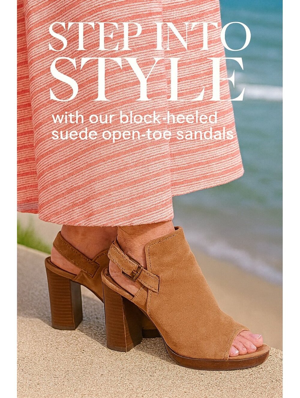Frye suede block heeled open toes shoe